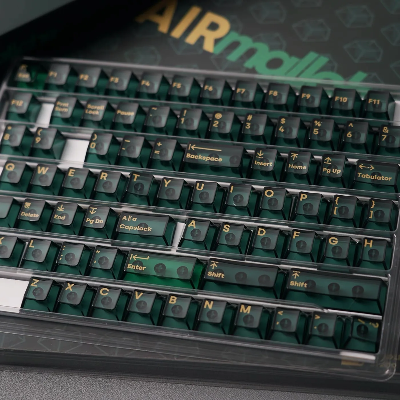 Aulidtech AIRmallche Green PC Keycap Set Transparent Glacier 
