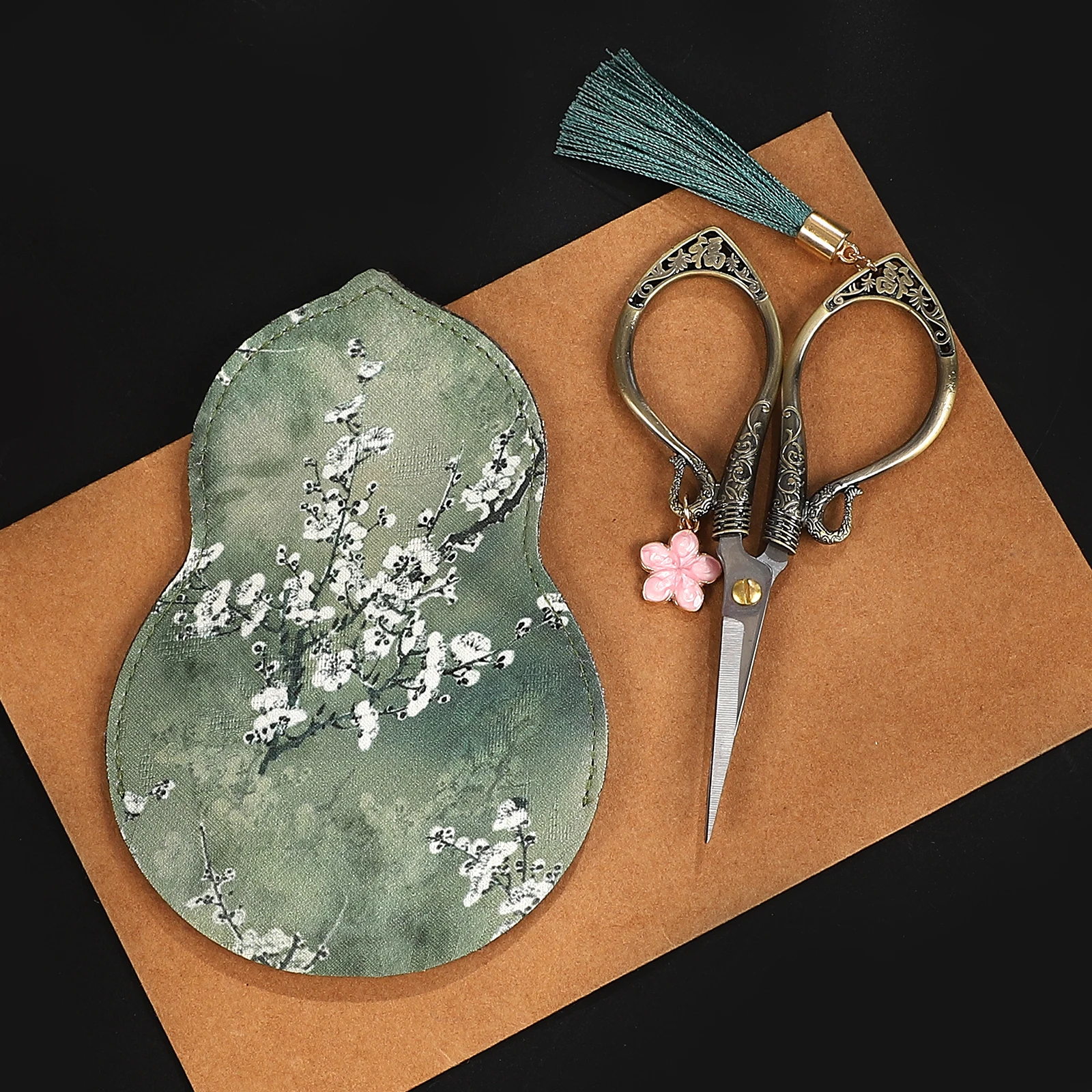 빈티지 중국 스타일 차 가위 절단 도구 창의적인 DIY 저널 재료 콜라주 학생 용품 문구류