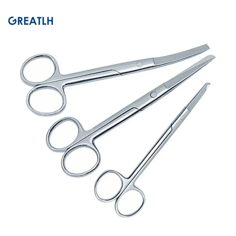 Ophthalmic Microsurgical Scissors 14/18cm Remove Suture Scissors Stainless Steel Nurse Scissors Straight Curved Head Surgical Tools