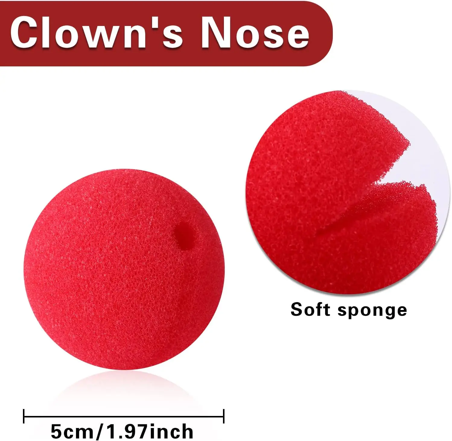 20pc Novelty Cosplay Nose Red Foam Sponge Noses Clown Nose for Christmas Comic Costume Party Favors Magic Dress Circus Kid Adult