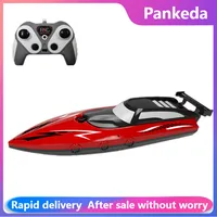 RC Boat with Case V555 2.4GHz Lighting Racing RC Boat 50KM/H With Bright LED Light For Adults and Kids With Rechargeable Battery 1