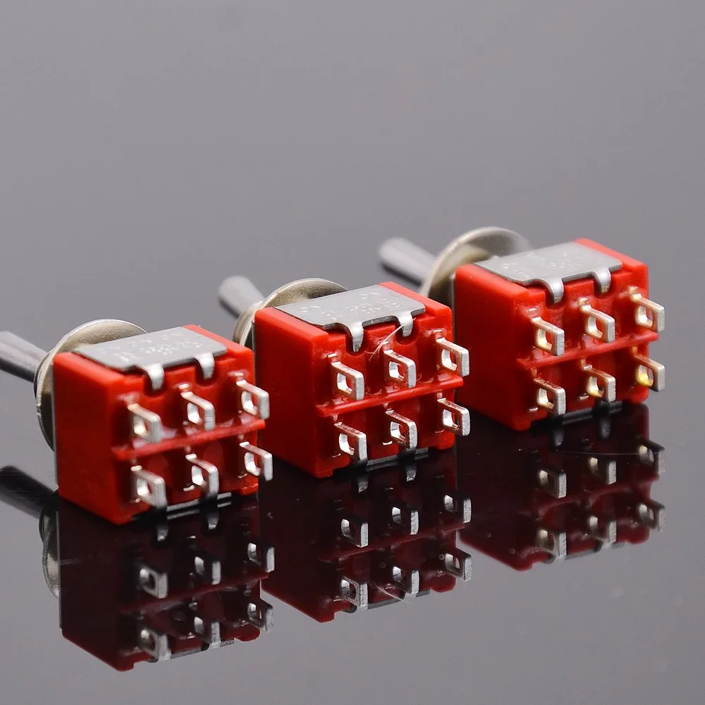 1 Piece ON-ON / ON-OFF-ON / ON-ON-ON DPDT Mini Toggle Switch for Electric Guitar or Bass