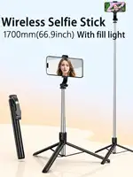 67-inch Selfie Stick with Reinforced Tripod Multifunctional Retractable Portable Cell PhoneTripow ithRemote Control - Image 4