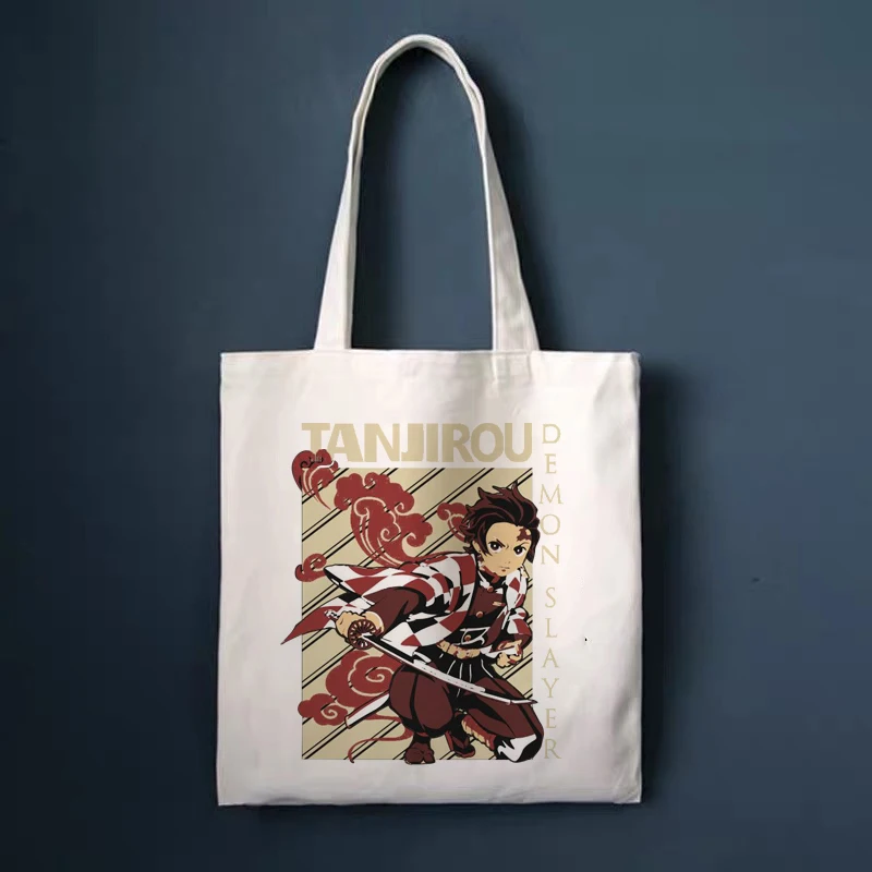 Women bags Demon Slayer Anime Bag Shoulder bag 2021 y2k Canvas Shopper Bag Designer Large women's bag punk Punk Goth School Bag 