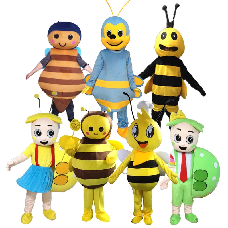 

Bee Ant Snail Cartoon Mascot Costume Fancy Dress Performance Outfits Christmas Party Cosplay Carnival Advertising Gift Adult