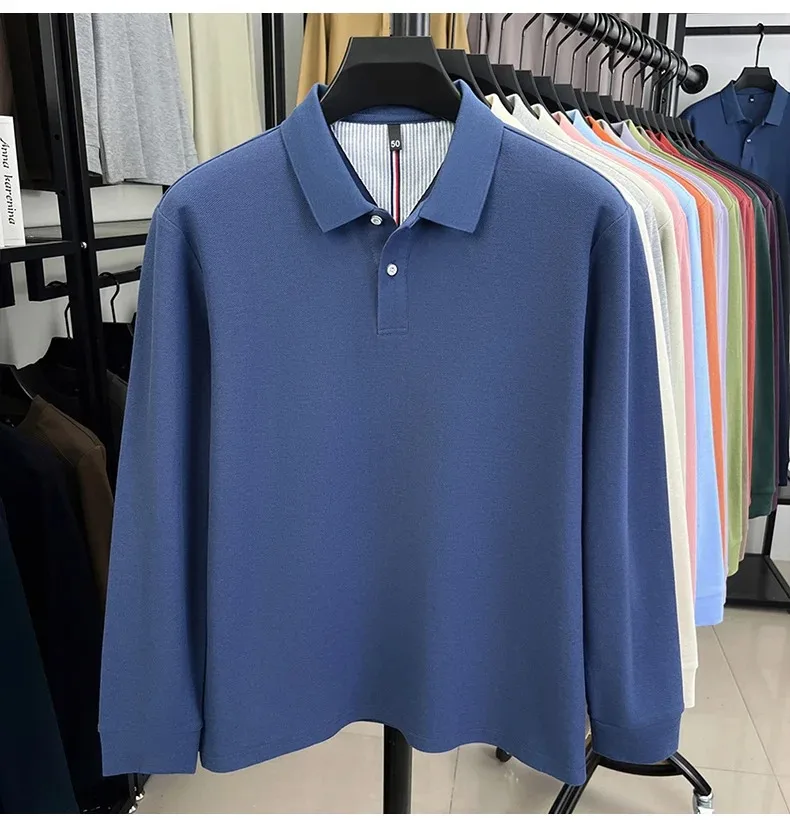 Men’s cotton polo top for autumn smart casual outfits