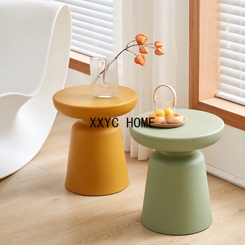 

Living Room Sofa Side Table Balcony Nordic Simple Coffee Home Small Apartment Color Designe Low Round Desk