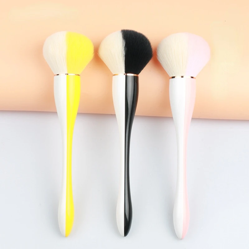 

Single Makeup Brush Two-color Small Manyao Loose Powder Brush Beauty Tool Big Head Makeup Brush Ynthetic Hair