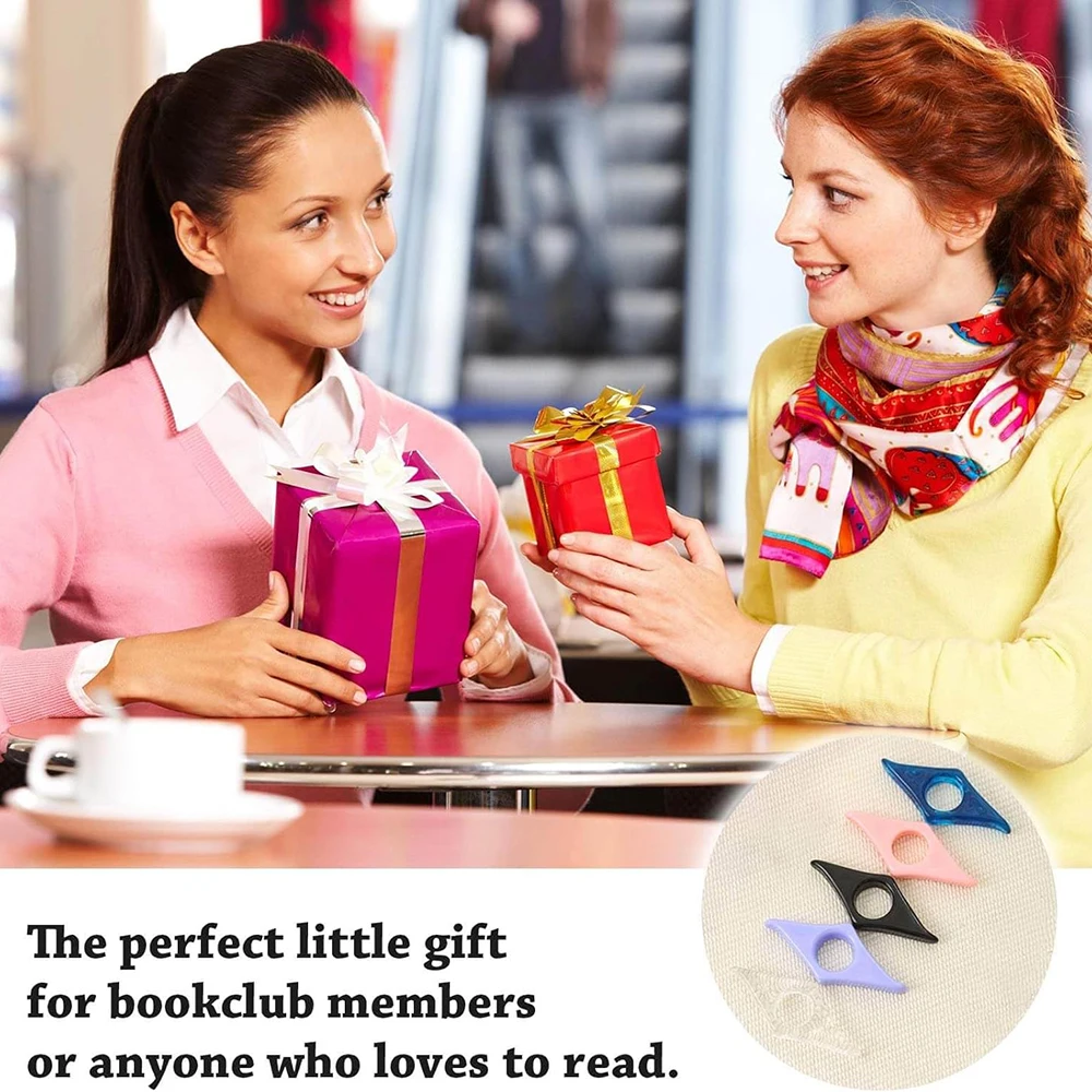 Bookmark Page Holder Silicone Book Page Holder BetterJonny Book Page Holder for Reading 5 Pcs Cute Acrylic Thumb Book Holder Thumb Ring Accessories for Read
