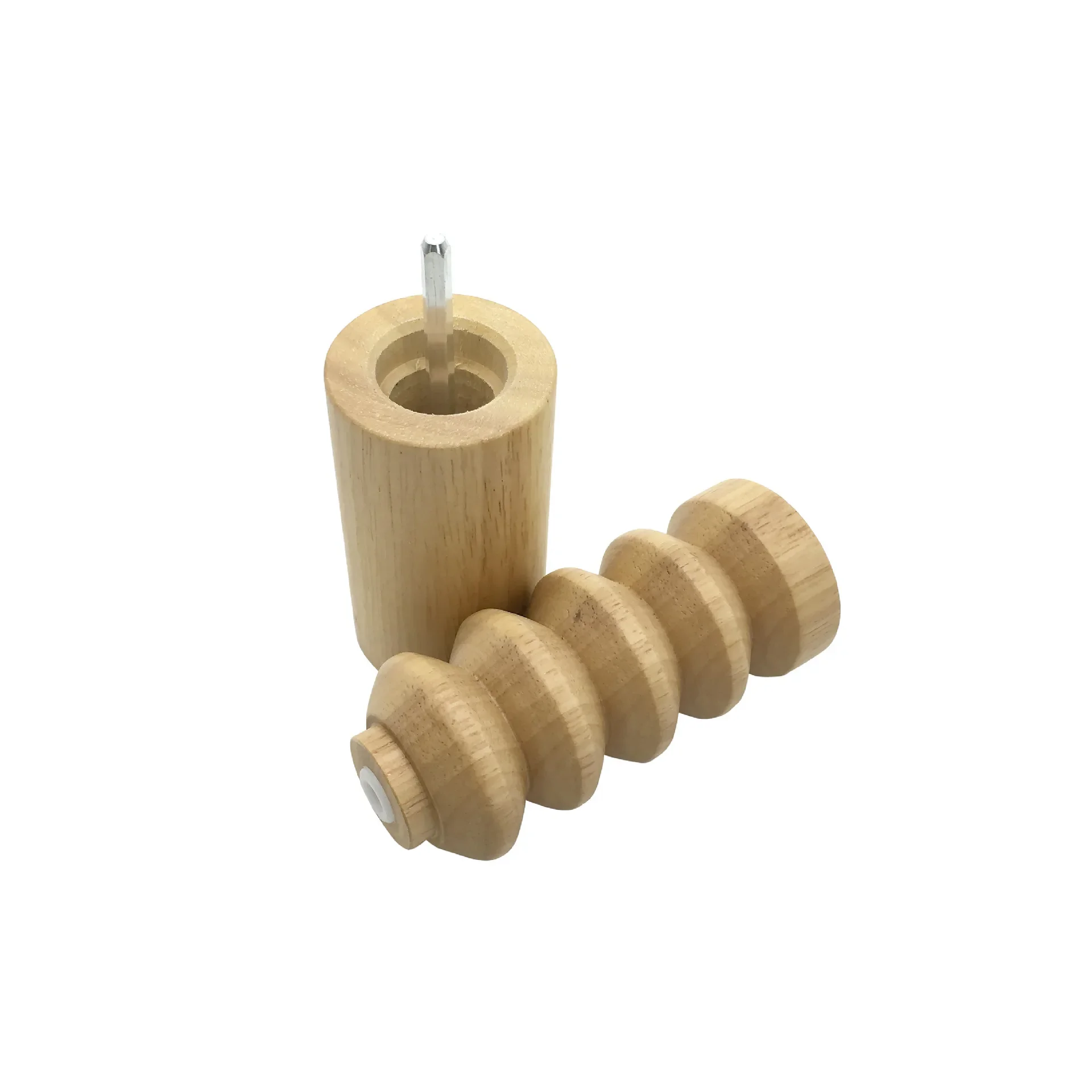 8 Inches Spice and Pepper Grinders Kitchen Seasoning Wooden Jar Manual Salt Pepper Shakers Spice Mill for BBQ Cooking