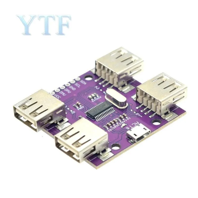 CJMCU-204 ���� USB 2.0 ��� DC ��Ʈ�ѷ�, 4 ��Ʈ USB ���, 5V 500mA