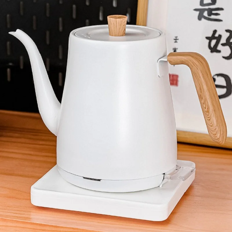 110V/220V Electric Kettle Gooseneck Hand Brewed Coffee Pot Office 304 Stainless Steel Quick Kettle Teapot Auto Power Off 800ml 2