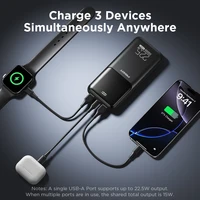 PISEN 20000mAh PD 20W Power Bank à charge rapide SCP 22.5W, batterie externe portable à charge rapide pour Huawei iPhone Xiaomi 4