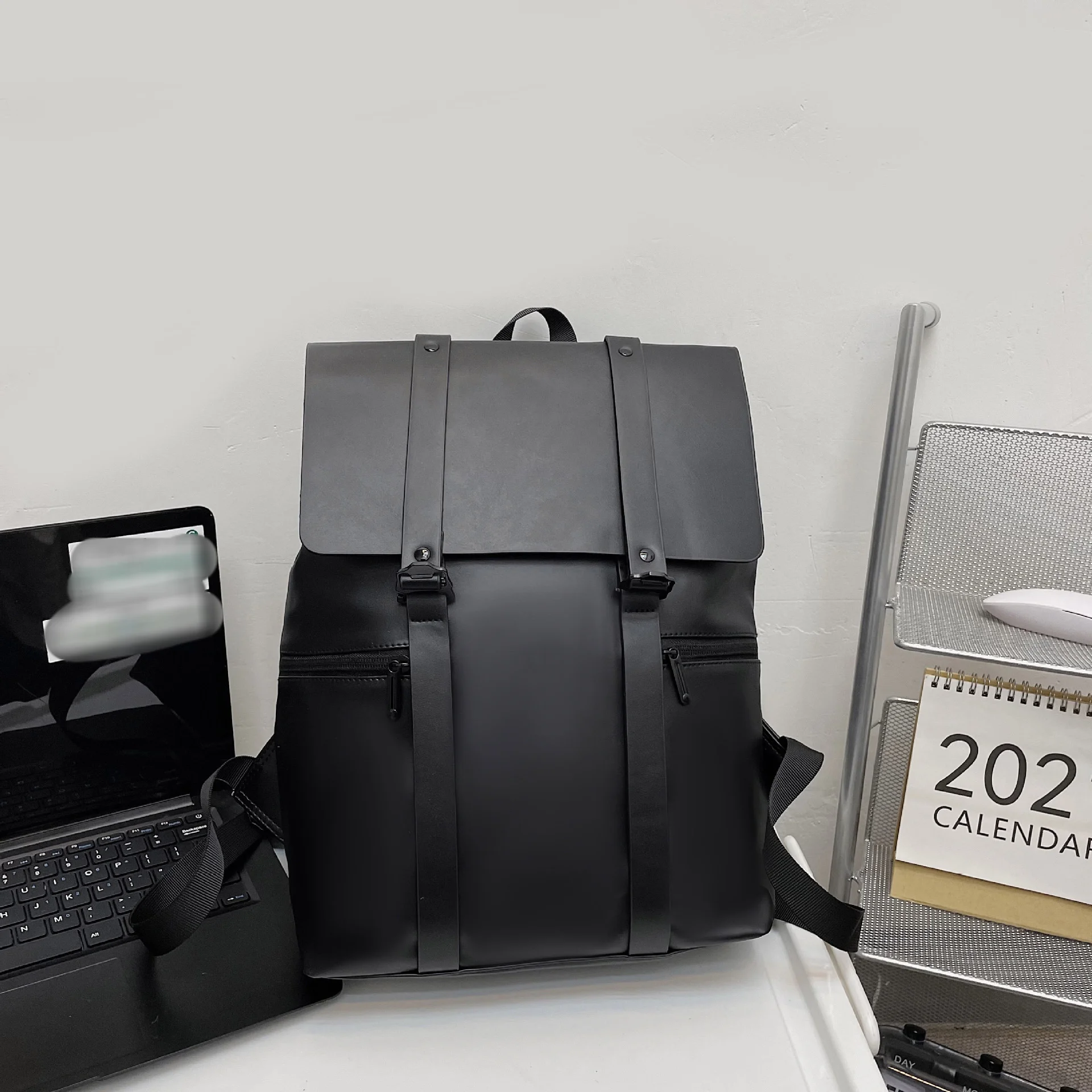 Zaino per studenti universitari, nuova tendenza, serie Insen, zaino per coppie, zaino casual da lavoro, semplice, in pelle PU, per computer_voghion.com