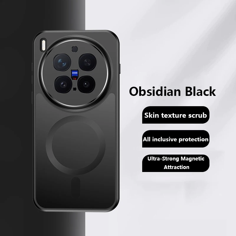 360-Degree Rotation Bracket Matte Frosted Phone Case - Magnetic Shockproof Armor Back Cover