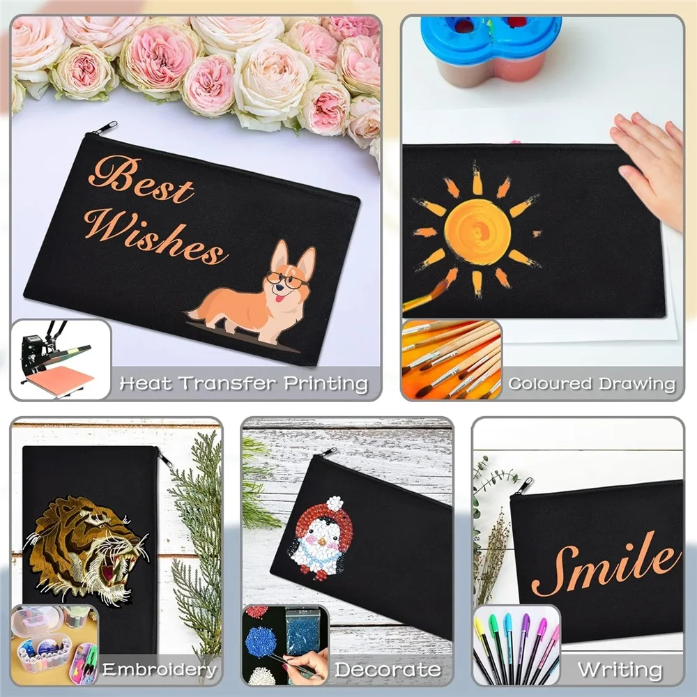 Blank Canvas Zipper Pouches 5