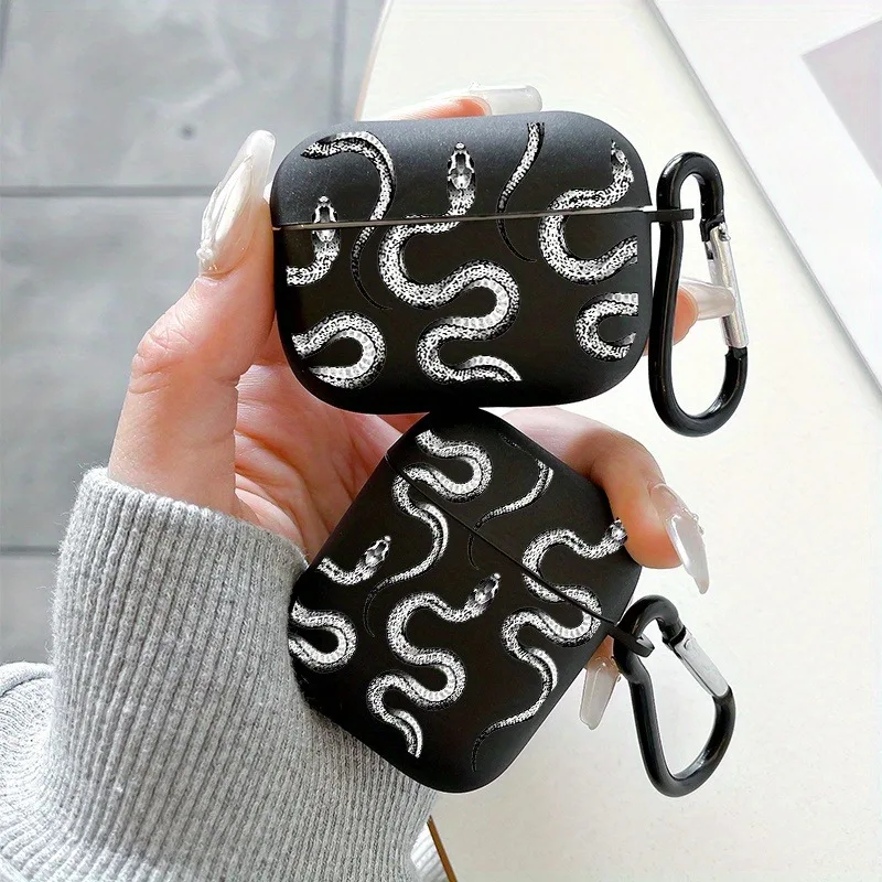 Grey TPU AirPods Case with Keychain for Pro and Gen Models