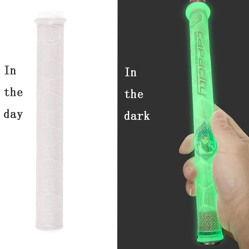 1 قطعة 1 قطعة مضيئة متوهجة سيليكون المضادة للانزلاق الصيد رود مقبض غطاء للأكمام للأنشطة الصيد الليلية في الهواء الطلق