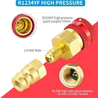 Connecteur rapide pour climatiseur, connecteurs rapides pour voiture, outils de montage de climatisation, grotte, R1234YF, R12 à R134A, 2 pièces 2