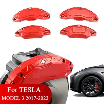 Tesla Model 3 Brake Caliper Covers 2017–2023 Aluminum Accessories with Stickers