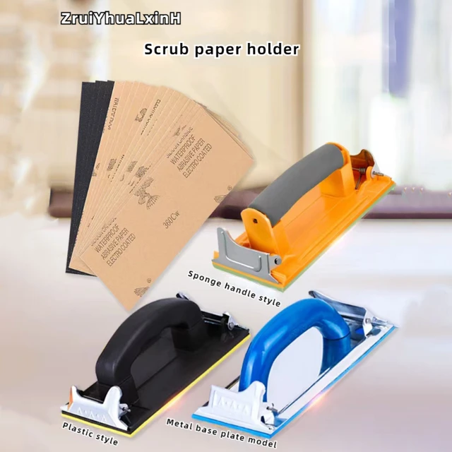 Support de papier de verre - Outil de polissage pour le travail du bois -  Outil de polissage du mur - Outil de ponçage spécial - Couleur : papier