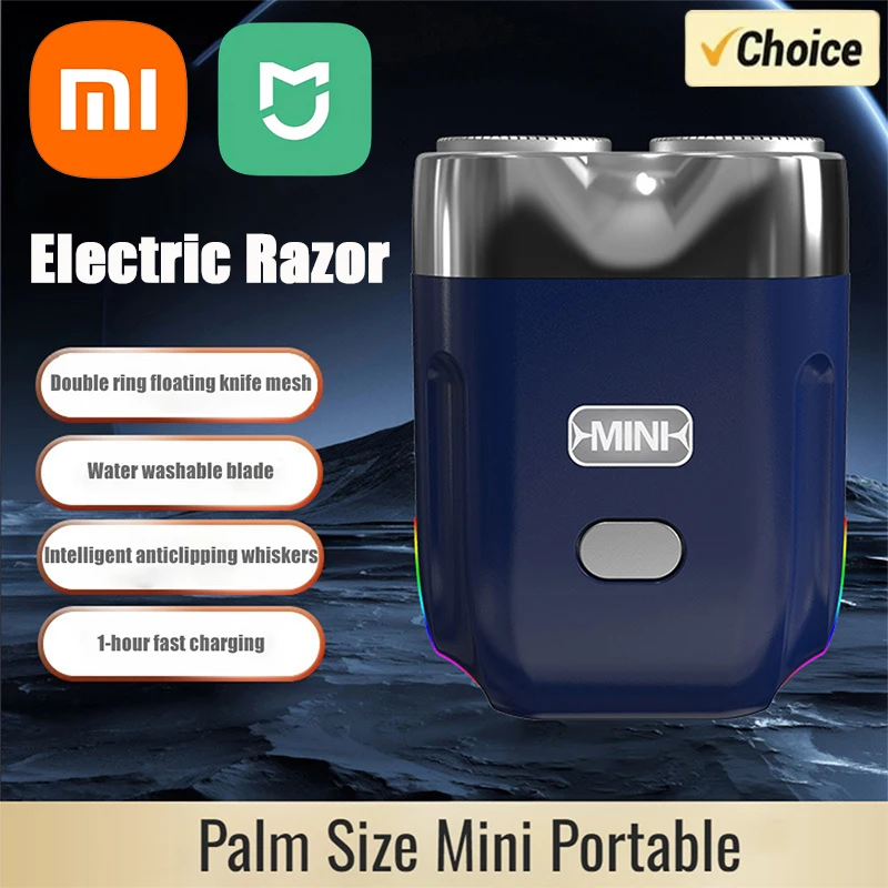 Xiaomi Electric Shaver Colorful Double Head Mini Beard Knife For Men Portable Travel Waterproof Cordless Face Body Razor Trimmer electric shaver beard trimmer