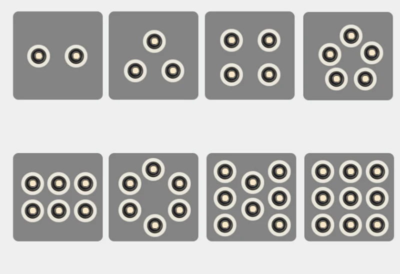 Small Spot Light 1W 3w Mini LED Spotlight 30mm Cutout Recessed Downlight Ceiling Lamp Showcase Display Lighting