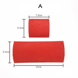 2-Piece Rubber Roller Brush Set for Wood Graining and Decorative Wall Art (MS3)