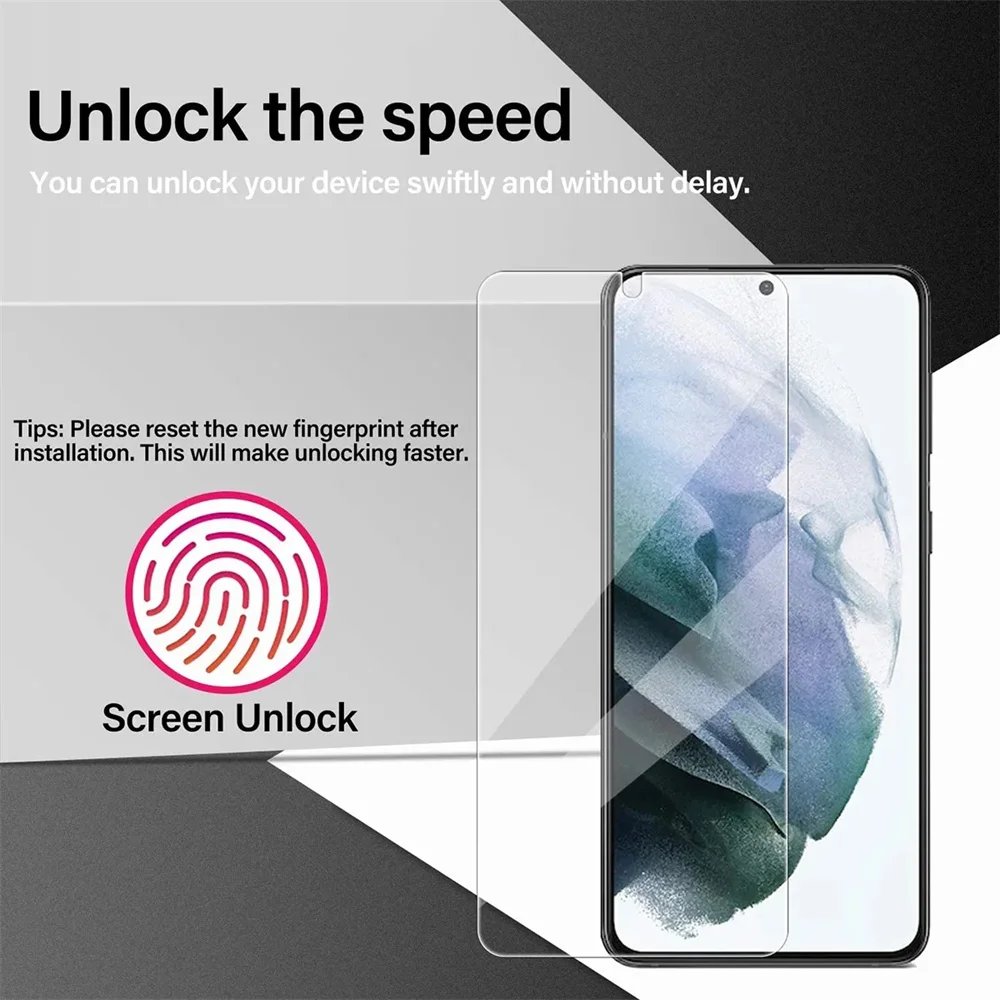3-Pack Tempered Glass Screen Protector with Fingerprint Unlock