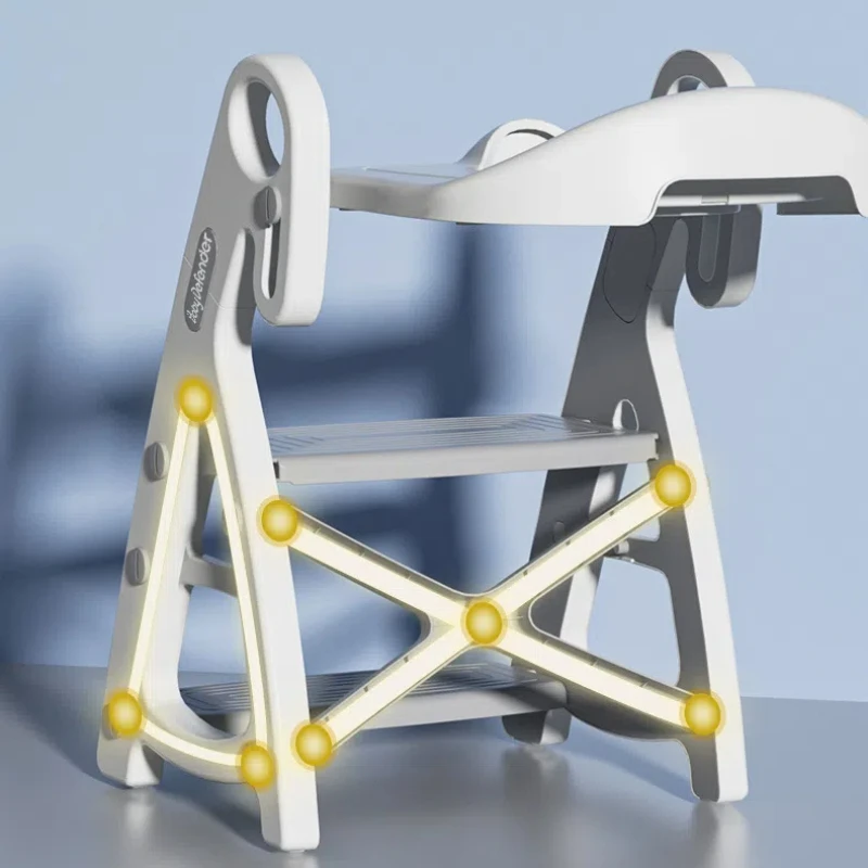 Ceramic Jar Training Seat and Step Stool Stability Step Toilet Seat Adjustable Height Step Boy and Girl Folding Toilet Seat