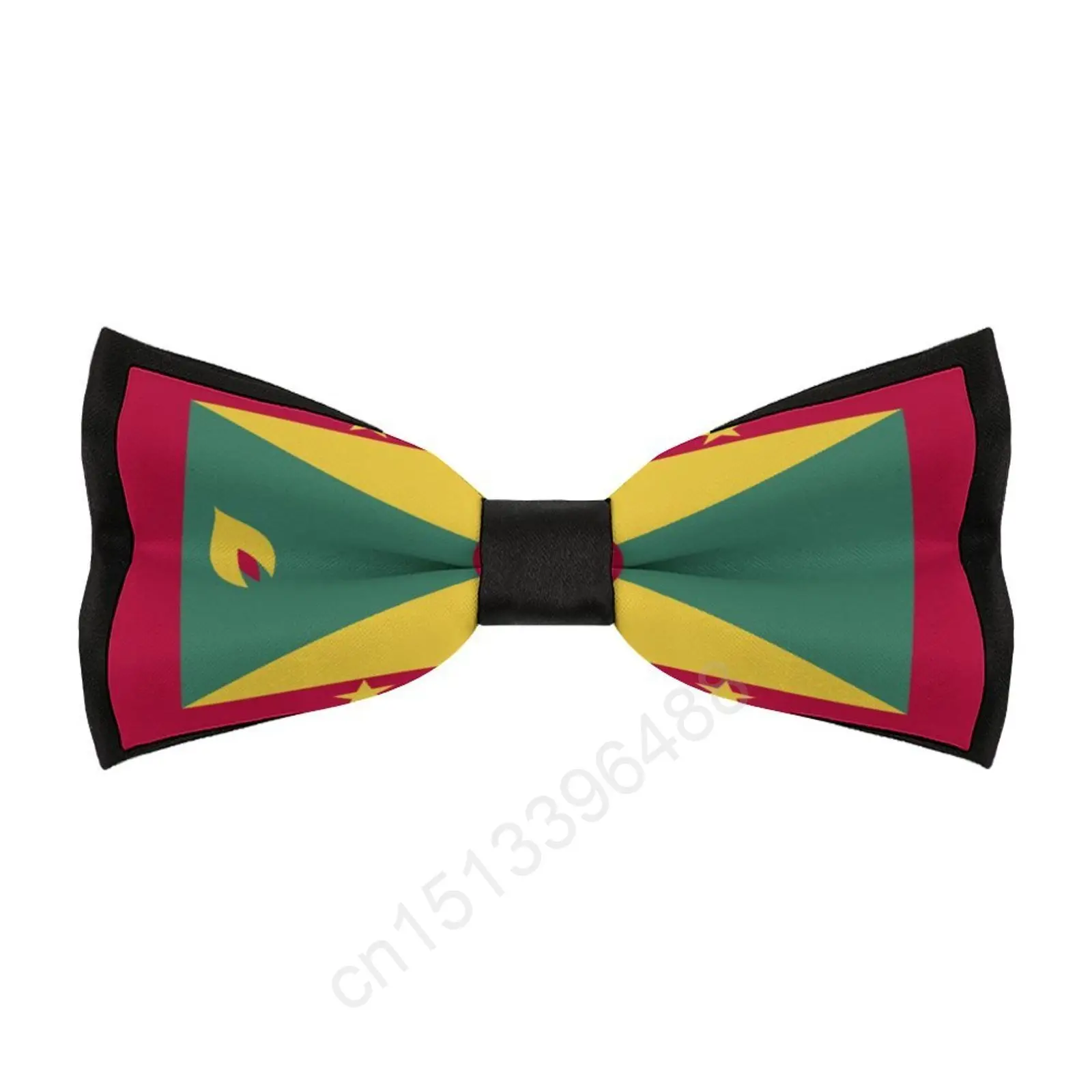 

New Polyester Grenada Flag Bowtie for Men Fashion Casual Men's Bow Ties Cravat Neckwear For Wedding Party Suits Tie