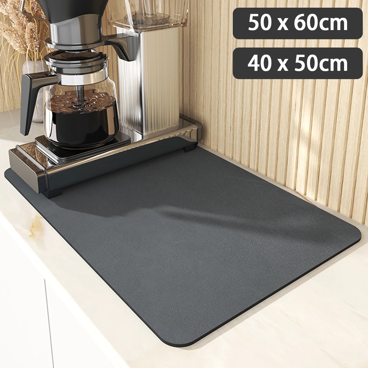 Absorbent Mat Kitchen Dishes  Drain Pad Rubber Dish Drying - Kitchen Mats  Coffee - Aliexpress