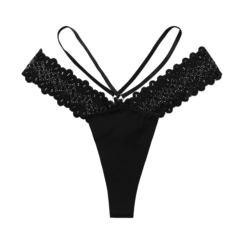 Women Sexy Thong Lace G-String Comfortable Intimates Panties Underwear Lace Panty Female Briefs Soft Lingerie Black Underpants