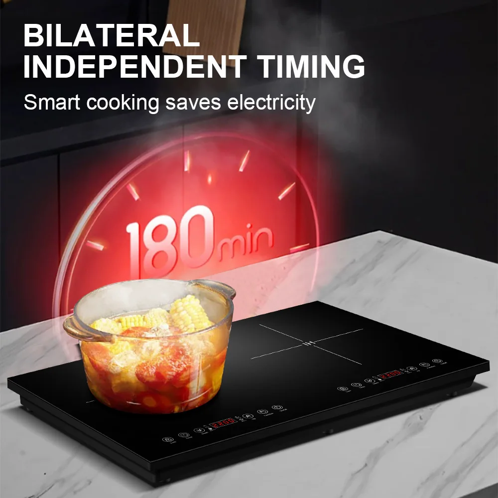 Embedded Induction Hob 2 Burner CE Certified Fast Heating Energy Saving 220V 110v Electric Cooktop 4