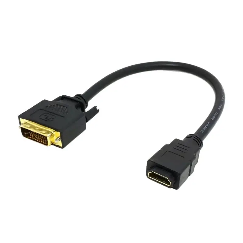 DVI 24+1 DVI-D Male To HDTV-compatible-Female Converter HD-to DVI M-F Adapter Convertor Support 1080P For HDTV LCD dvi to hdtv cable