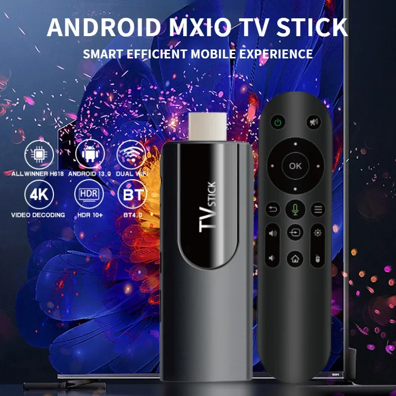 MX10 F3/MX10 mini TV stick h618 android13 ATV 4K HD TV box 2.4/5G WiFi smart TV receiver for Google YouTube Netflix media player 2