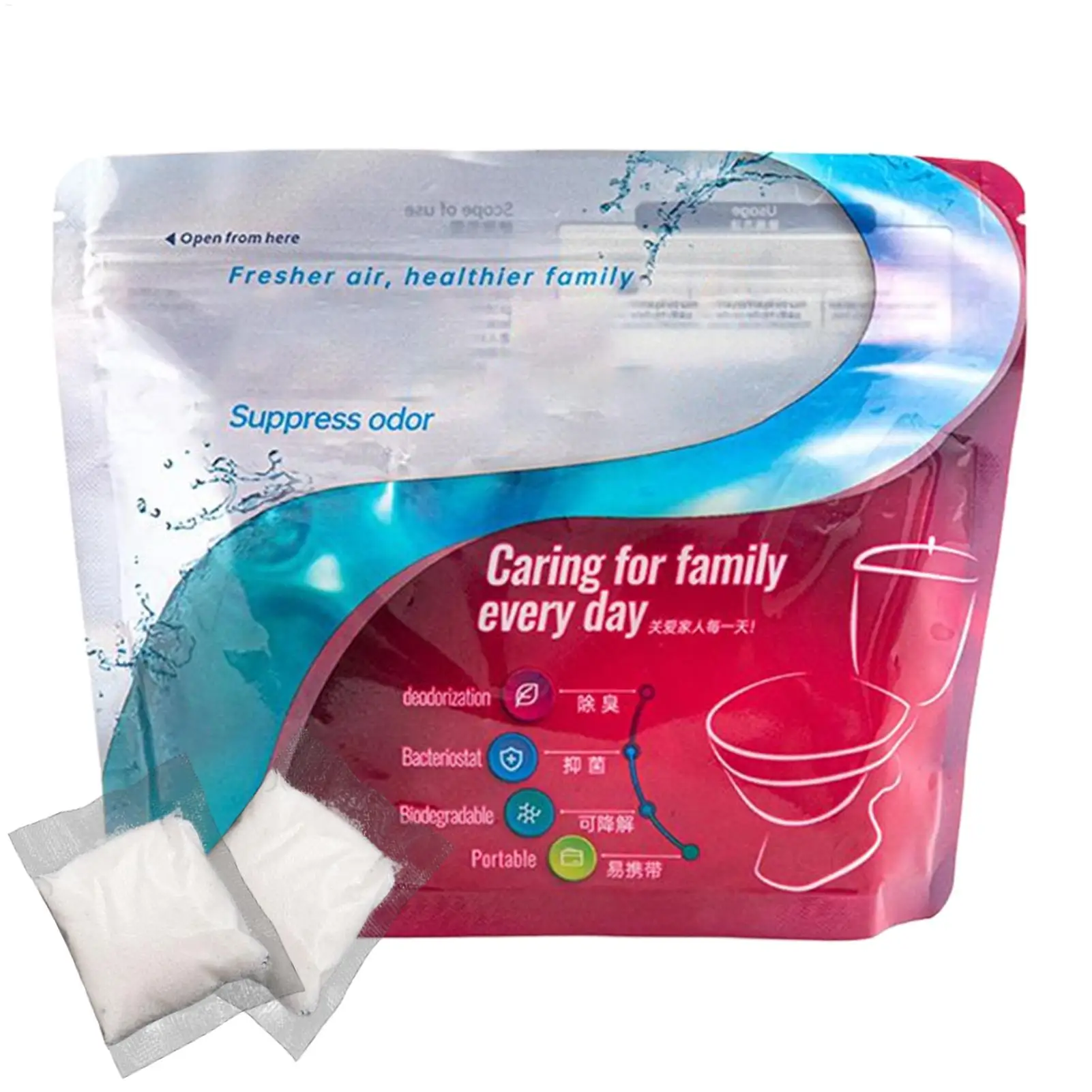 30pcs Urine Absorbent Powder Camping Toilet Powder Liquid Solidifier Pee Absorbent Gel For outdoor Travel Backpacking Camping