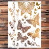 Realistic Elephant Moon Temporary Tattoos For Women Adult Fake Butterfly Lace Mandala Tattoo Sticker Gold Waterproof Chest Tatoo 2