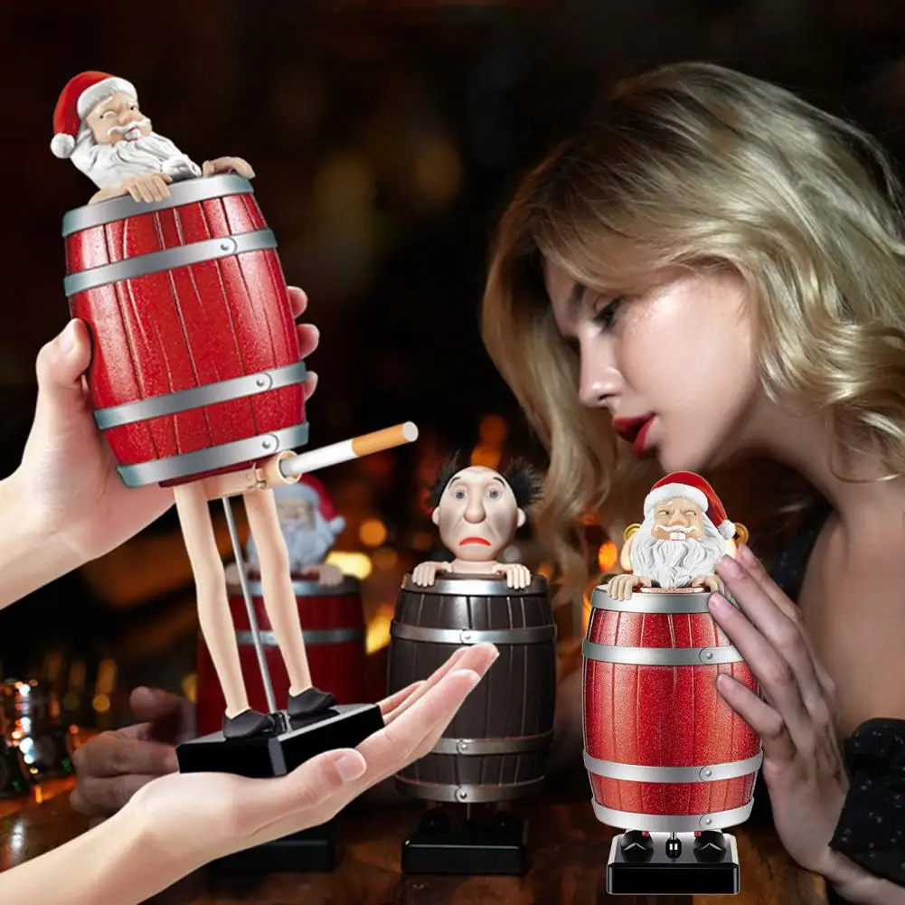 funny cigarette dispenser Novel Cigarette Dispenser Spoof Cigarette Boxes Xmas Automatic Odd Uncle  Cigarettes Storage Case Santa Claus Cigarette Box