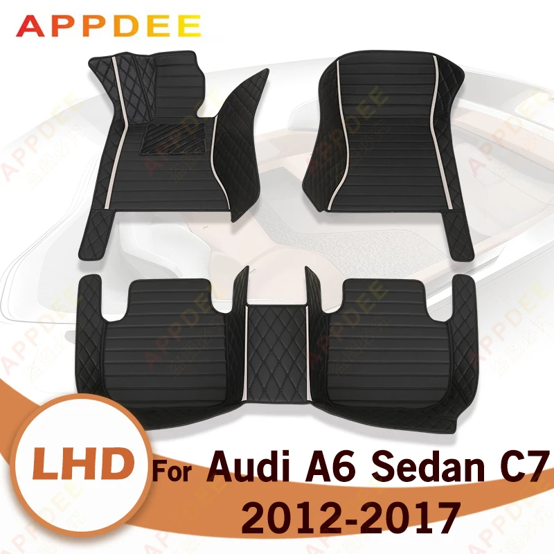 

APPDEE Car floor mats for AUDI A6 Sedan 2012 2013 2014 2015 2016 2017 Custom auto foot Pads automobile carpet cover