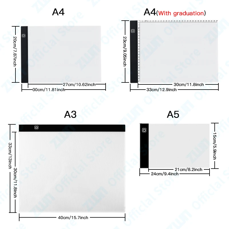 Led drawing pad A3/A4/A5 3-Level Dimming Led Drawing Copy Pad Board Children's Toy Painting Educational Kids Grow Creative Gifts For Children