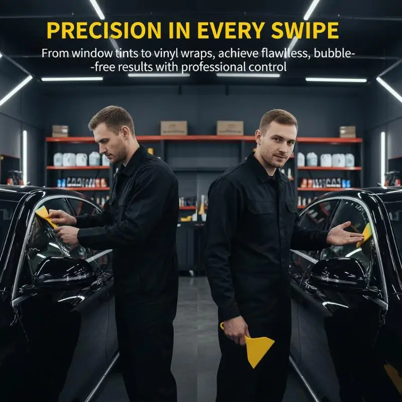 자동차 윈도우 틴팅 도구 삼각형 스퀴지 3방향 윈도우 필름 애플리케이터 헤드라이트 필름용 내구성 있는 디자인으로 장기간 사용 가능
