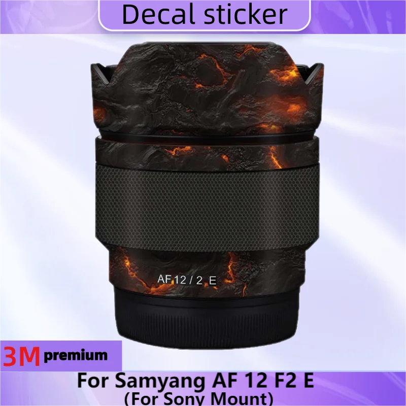 Per Samyang Af 12 F2 E Decal Skin Vinile Wrap Film Obiettivo Della Fotocamera Adesivo Protettivo Af12 Af12Mm Af12/2 12/2 12Mm F/2 Per Sony Mount
