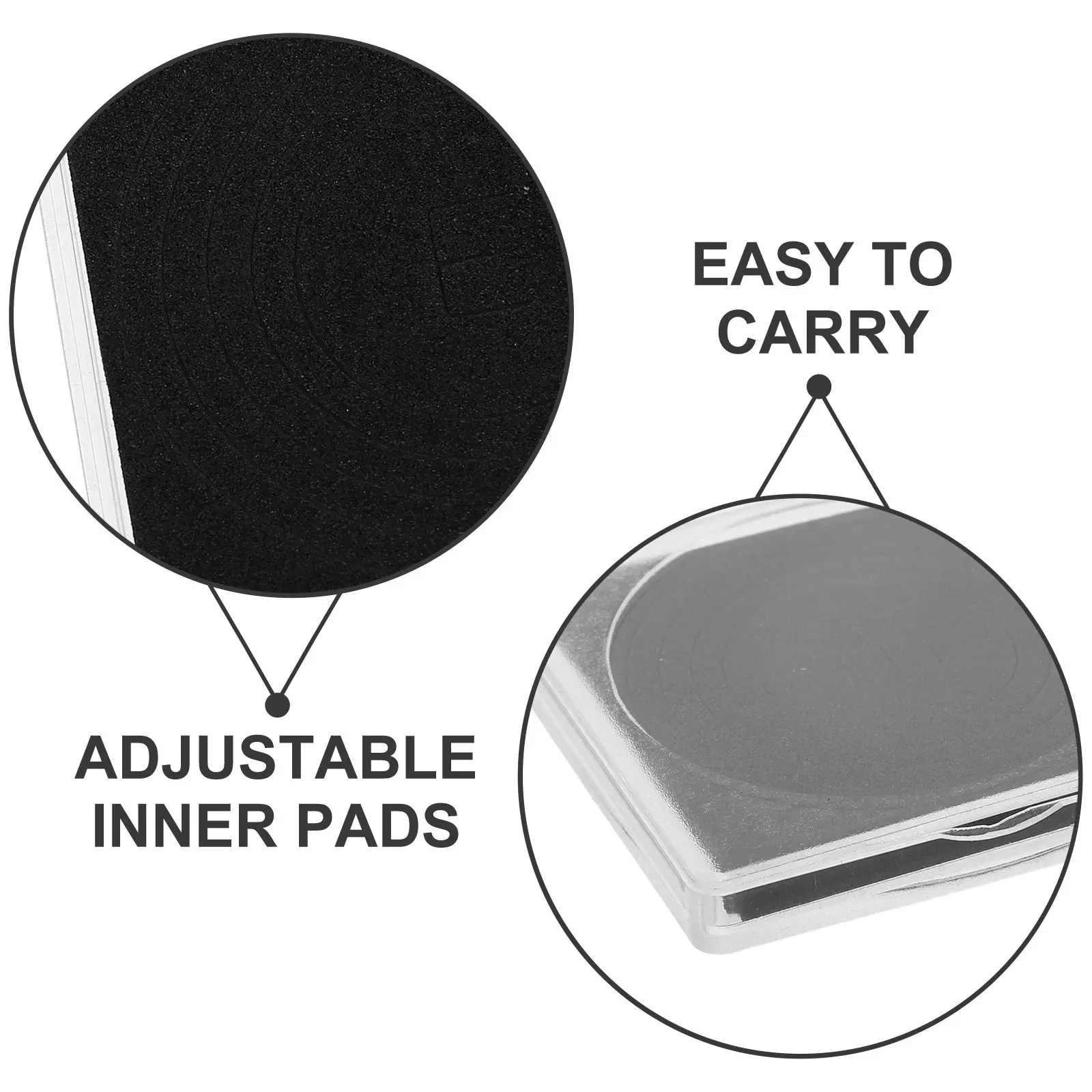 20Pcs 투명 플라스틱 동전 정리 케이스 동전 수집 디스플레이 보관 기념 동전을위한 작은 스냅 잠금 상자