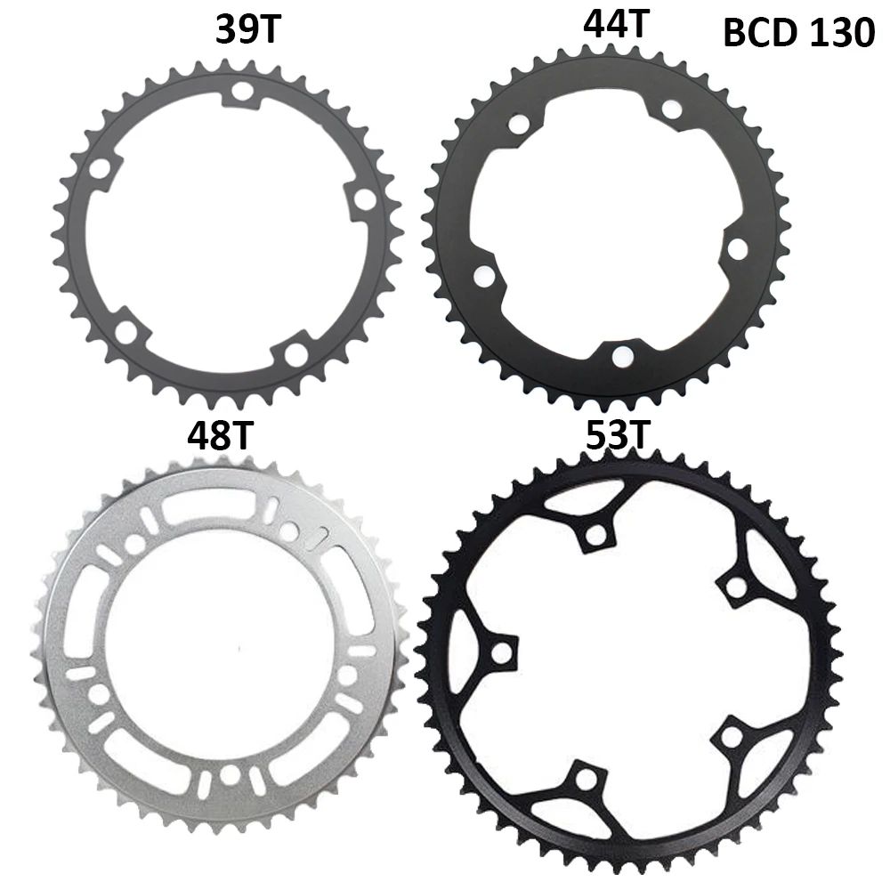 

39T 44T 48T 53T 130 BCD Chainring Road Bicycle Fixed Gear Bike Folding Bike Chain Wheel Single Bicycle Chainwheel Bike Parts