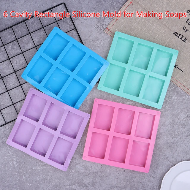 Silicone Mold Handmade Soaps  Handmade Soap Silicone Mould - 6 Cavity  Square - Aliexpress