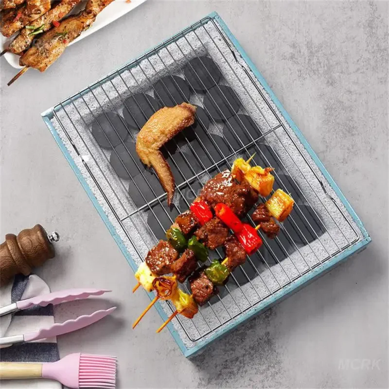 Stainless Steel Mat Net Grid Shape Rectangle Grill Grilling Mesh Net Outdoor Cooking Accessories Barbecue Tools