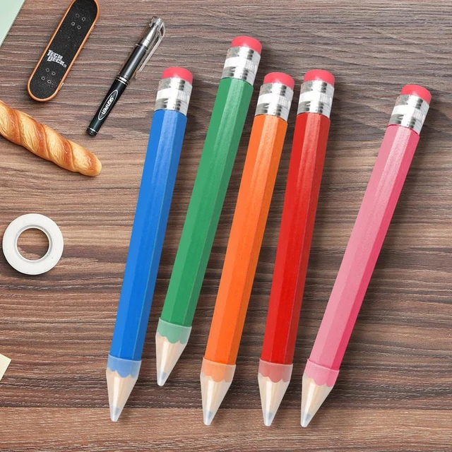 1pcs Giant Wooden Pencil With Eraser Large Stationery Novelty