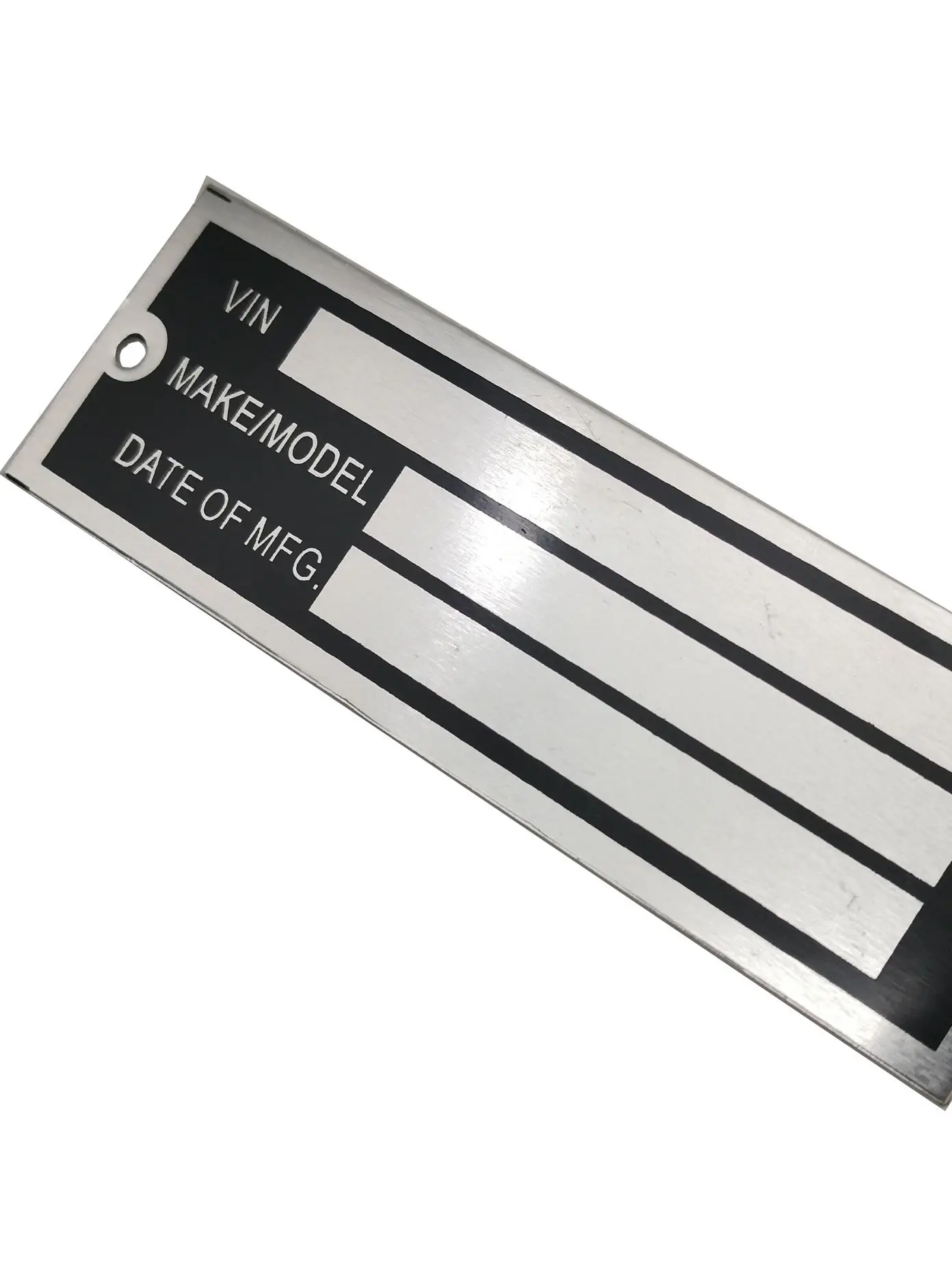 Car ID Tag Plate VIN SERIAL ID TAG PLATE DATA BLANK CAR TRUCK HOT ROD EQUIPMENT TRAILER MAKE/MODE car id tag plate