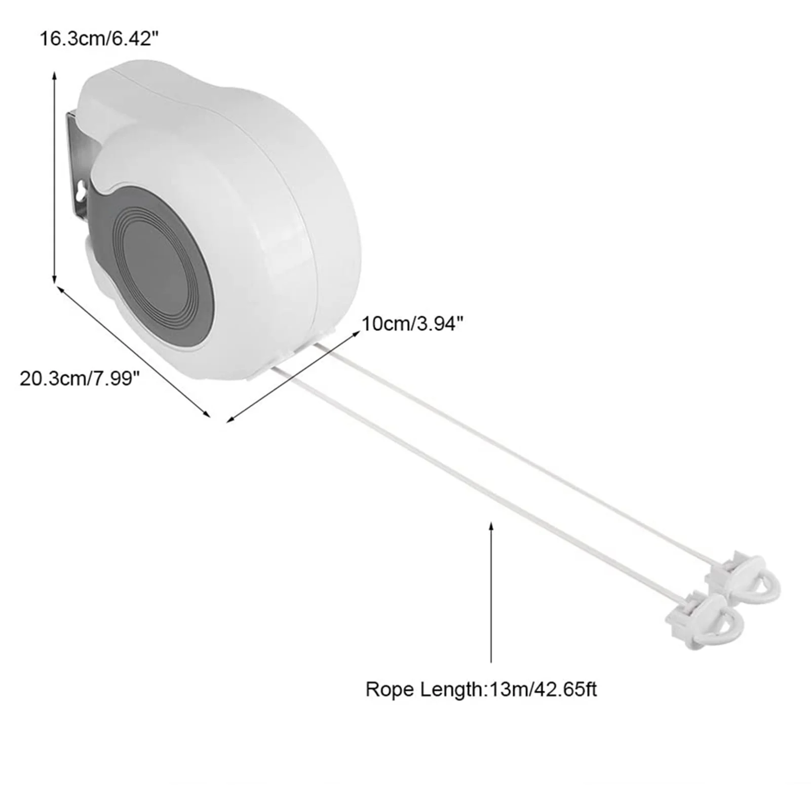 13m Wall Mounted Retractable Double Clothes Drying Line Indoor Outdoor Washing Landry Tool 4